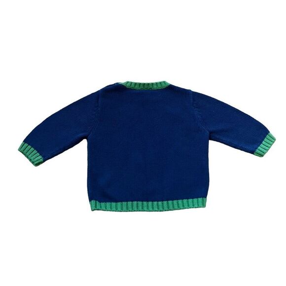 Talbots Kids Reindeer Christmas Sweater Size 12 Months - Picture 3 of 4